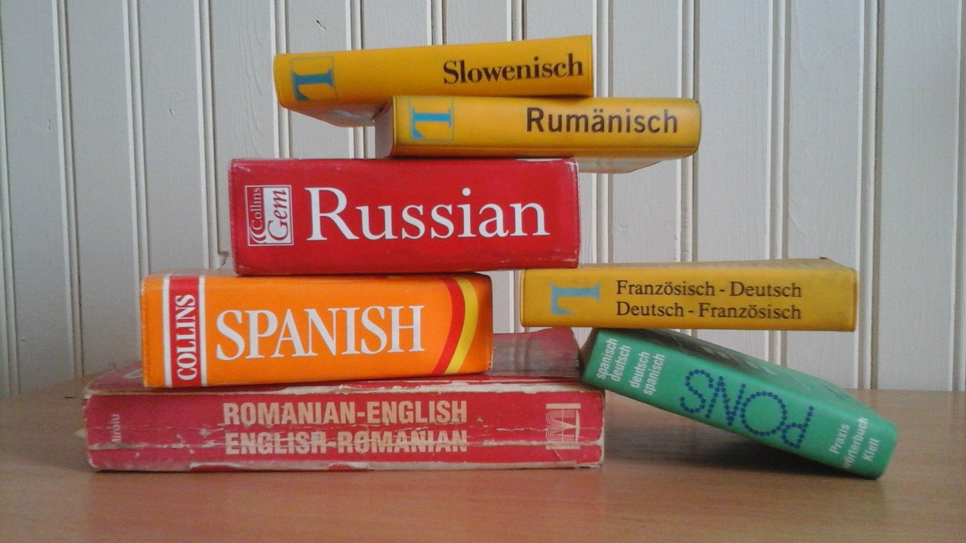 Pile of dictionaries