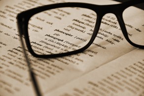 Dictionary and glasses