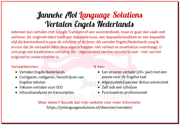 Vertaler Engels naar Nederlands | Janneke Mol Language Solutions