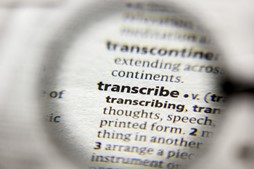 Transcribe definition dictionary